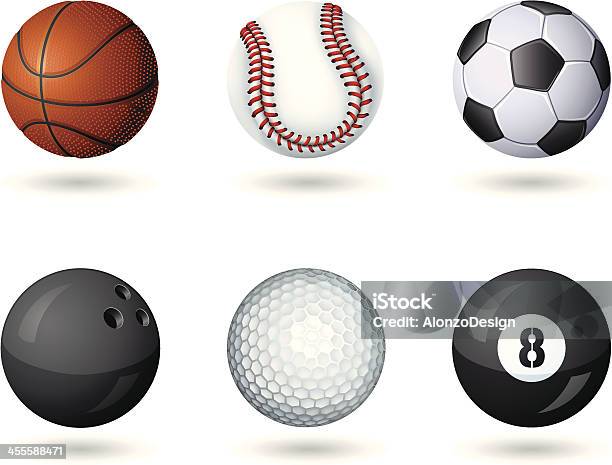 Ball Symbole Stock Vektor Art und mehr Bilder von Baseball-Spielball - Baseball-Spielball, Basketball, Basketball-Spielball