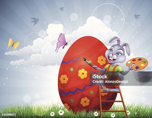 Wielkanoc Bunny Malarz - Stockowe grafiki wektorowe i więcej obrazów Jajo - Jajo, Królik - zwierzę, Malować
