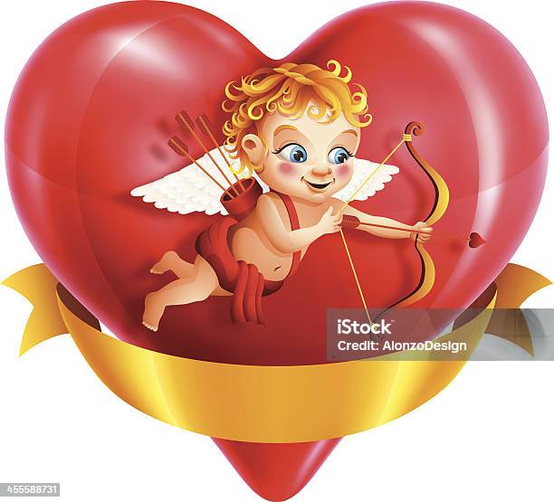 Vetores de Cupid E Dia Dos Namorados Coração e mais imagens de Cupido - Cupido, Dia dos Namorados, Amor