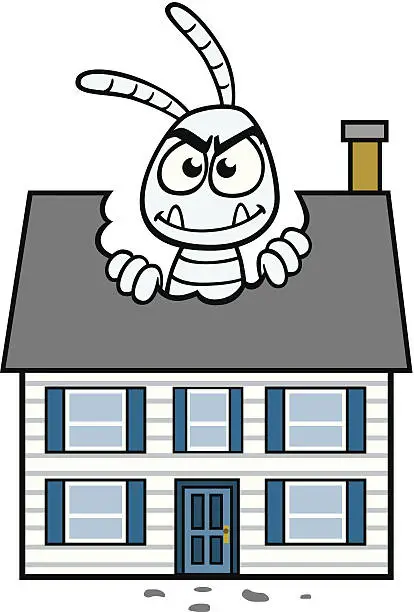 Vector illustration of Termite Eating House