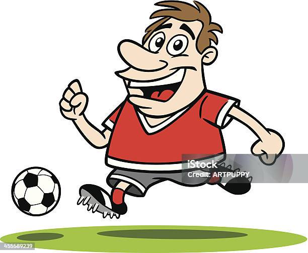 Cartoon Guy Playing Soccer Stock Illustration - Download Image Now - Active Lifestyle, Adult, Cartoon