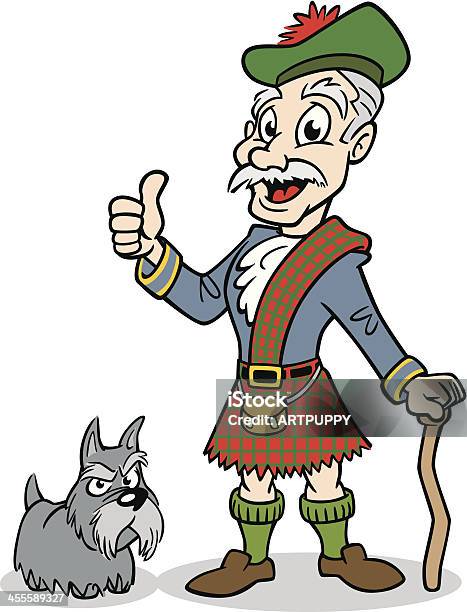 Vecchio Uomo Scozzese - Immagini vettoriali stock e altre immagini di Scottish terrier - Scottish terrier, Cultura scozzese, Scozia