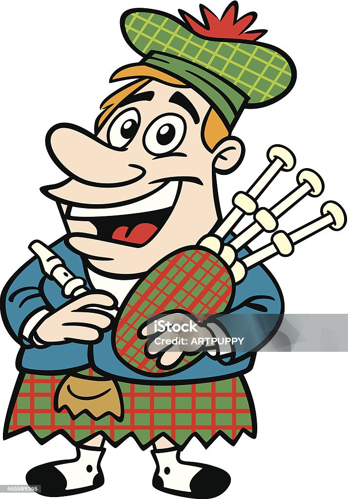 Cartoon Scotsman Great illustration of a cartoon Scotsman. Perfect for a Scotland illustration. EPS and JPEG files included. Be sure to view my other illustrations, thanks! Piper stock vector