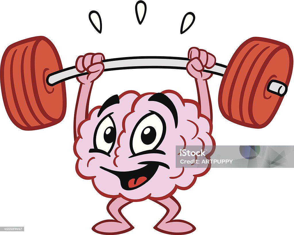 Cartoon Brain Lifting Weights Stock Illustration - Download Image Now -  Weight Training, Strength, Cartoon - iStock