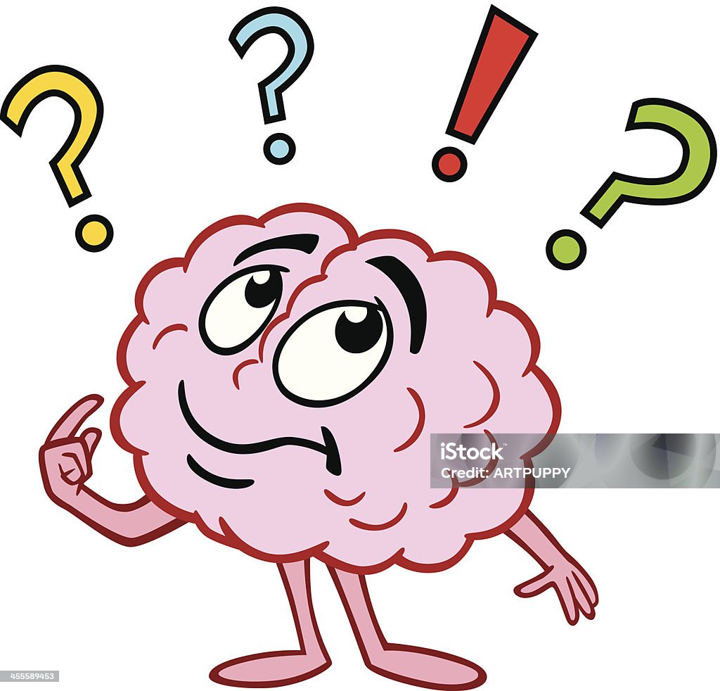 Brain Thinking Stock Illustration - Download Image Now - Trivia, Question  Mark, Cartoon - iStock