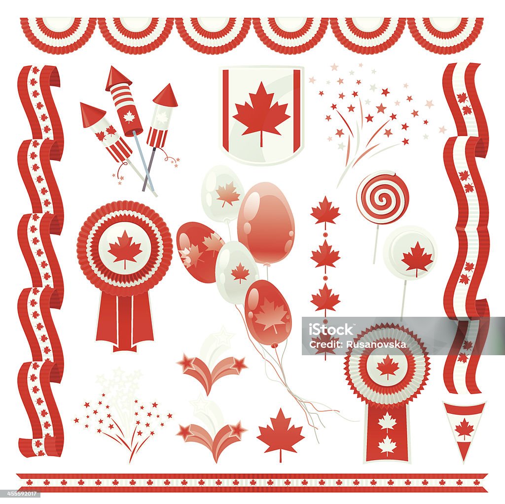 Elementos de Design de Dia de Canadá - Royalty-free Balão - Enfeite arte vetorial