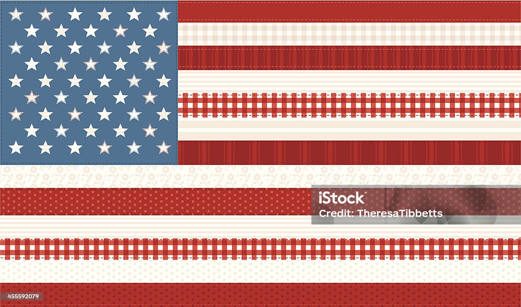 Remendos Estrelas e Riscas - Royalty-free Bandeira dos Estados Unidos da América arte vetorial