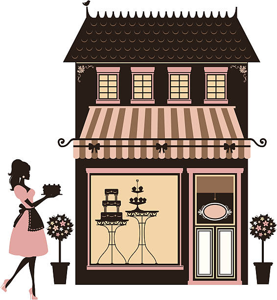 ilustrações de stock, clip art, desenhos animados e ícones de bolo comprar e baker - bakery women cake cupcake