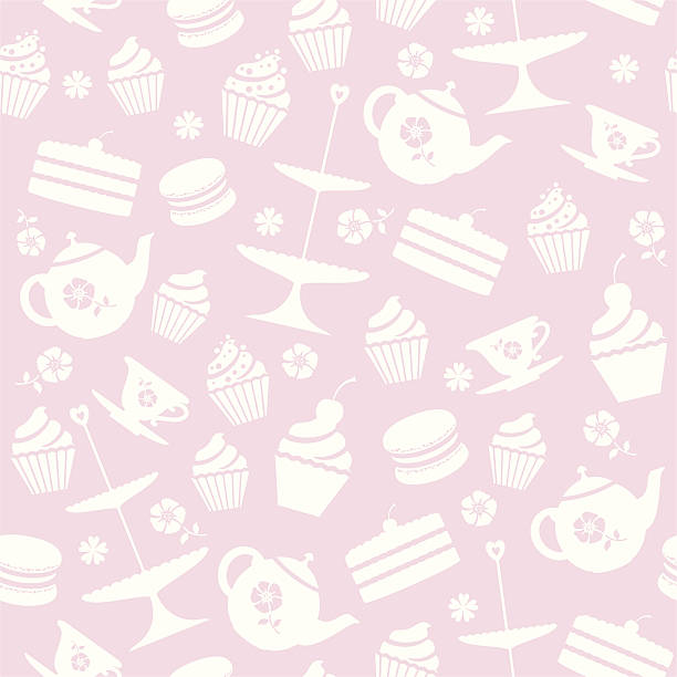Cupcake Seamless Pattern vector art illustration