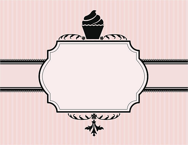 illustrazioni stock, clip art, cartoni animati e icone di tendenza di cupcake banner - backgrounds pink femininity ribbon