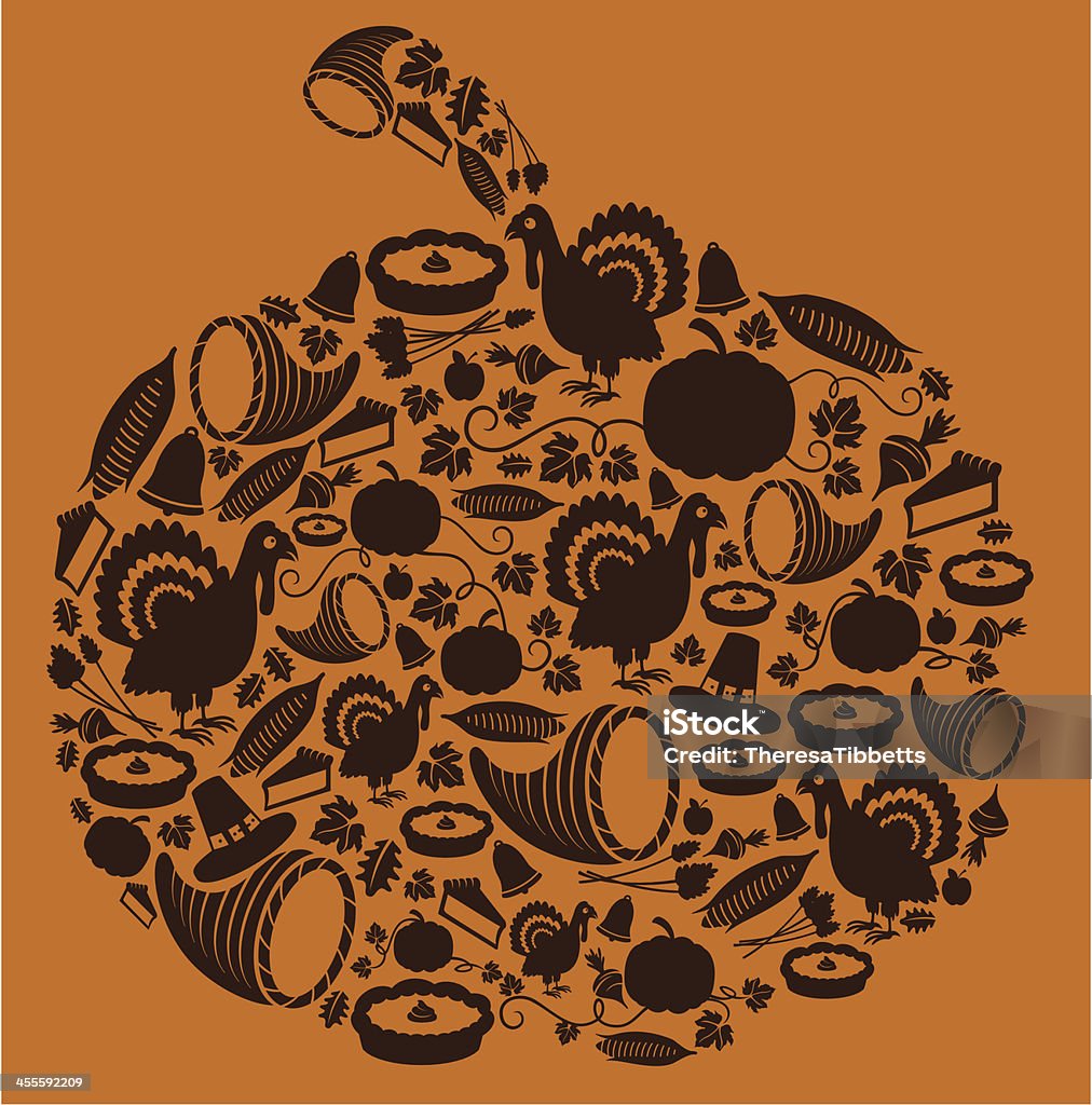 Осенний тыква - Векторная графика Тыквенный пирог роялти-фри