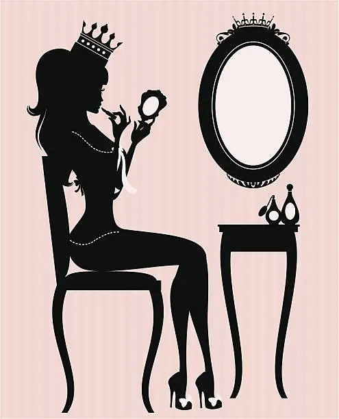 Vector illustration of Princess Make Up