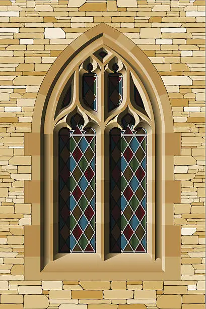 Vector illustration of Church Window