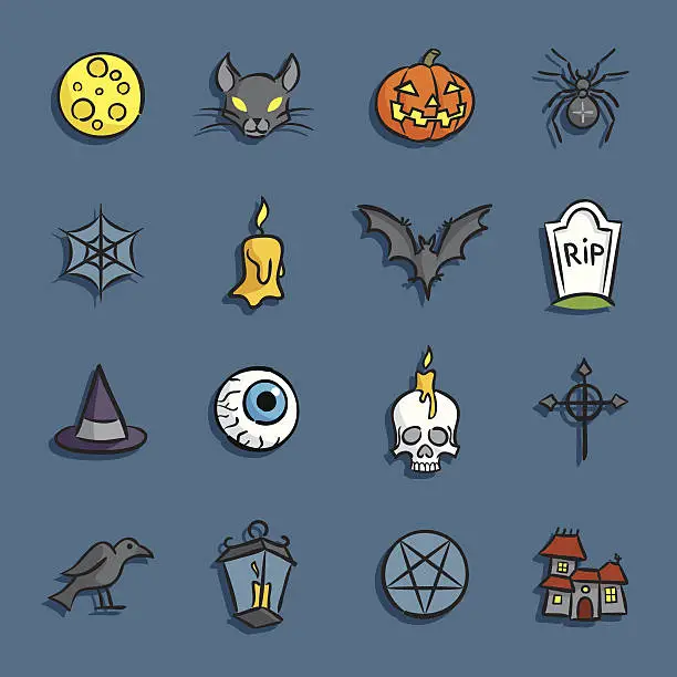 Vector illustration of Cartoon Icons - Halloween