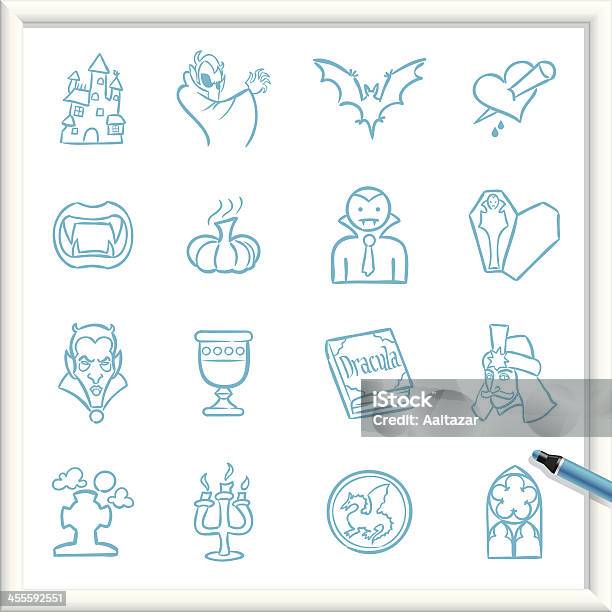 Sketch Icons Vampire Stock Illustration - Download Image Now - Dragon, Heart Shape, Animal Body Part