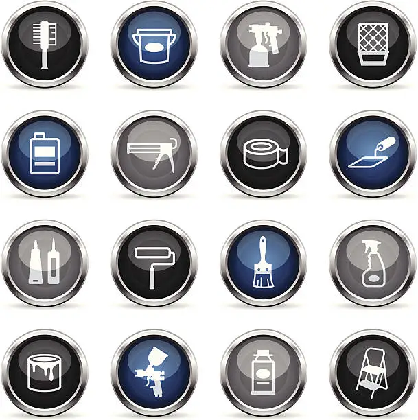 Vector illustration of Supergloss Icons - Painting Tools