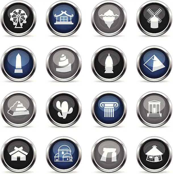 Vector illustration of Supergloss Icons - Travel