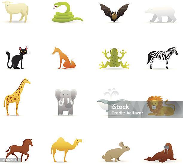 Color Icons Animals Stock Illustration - Download Image Now - Icon Symbol, Bat - Animal, Three Dimensional