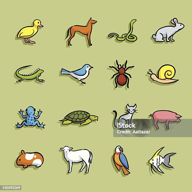 Cartoon Icons Pets Stock Illustration - Download Image Now - Icon Symbol, Hamster, Lizard
