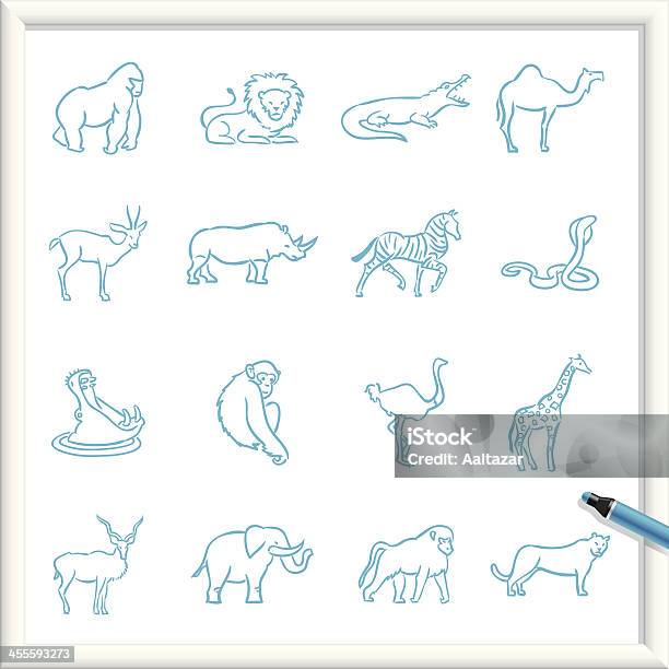 Sketch Icons African Animals Stock Illustration - Download Image Now - Doodle, Icon Symbol, Animal