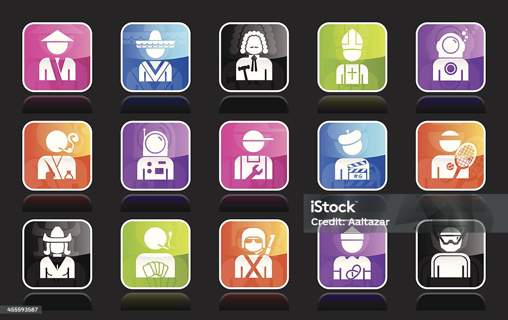 Ubergloss iconos-profesiones - arte vectorial de Astronauta libre de derechos