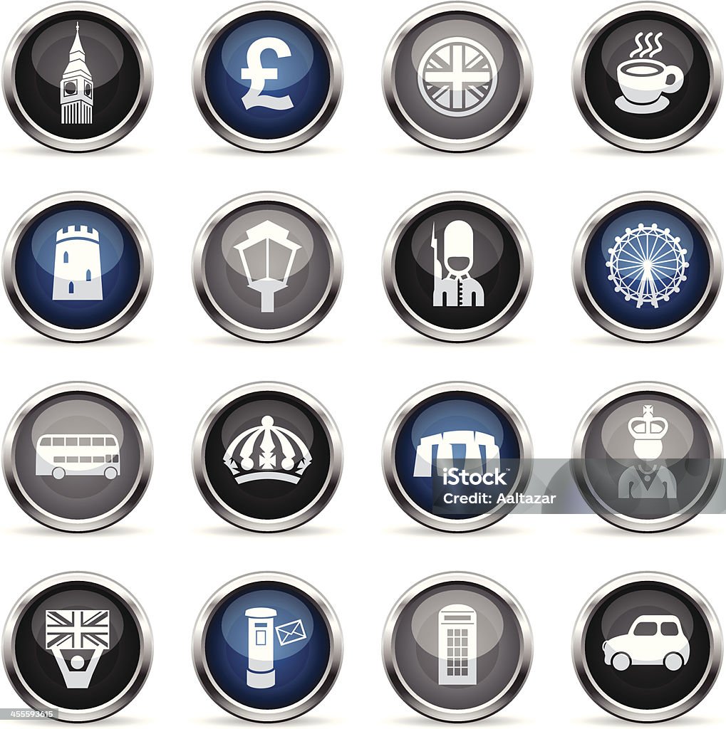 Supergloss iconos-inglaterra - arte vectorial de Aficionado libre de derechos