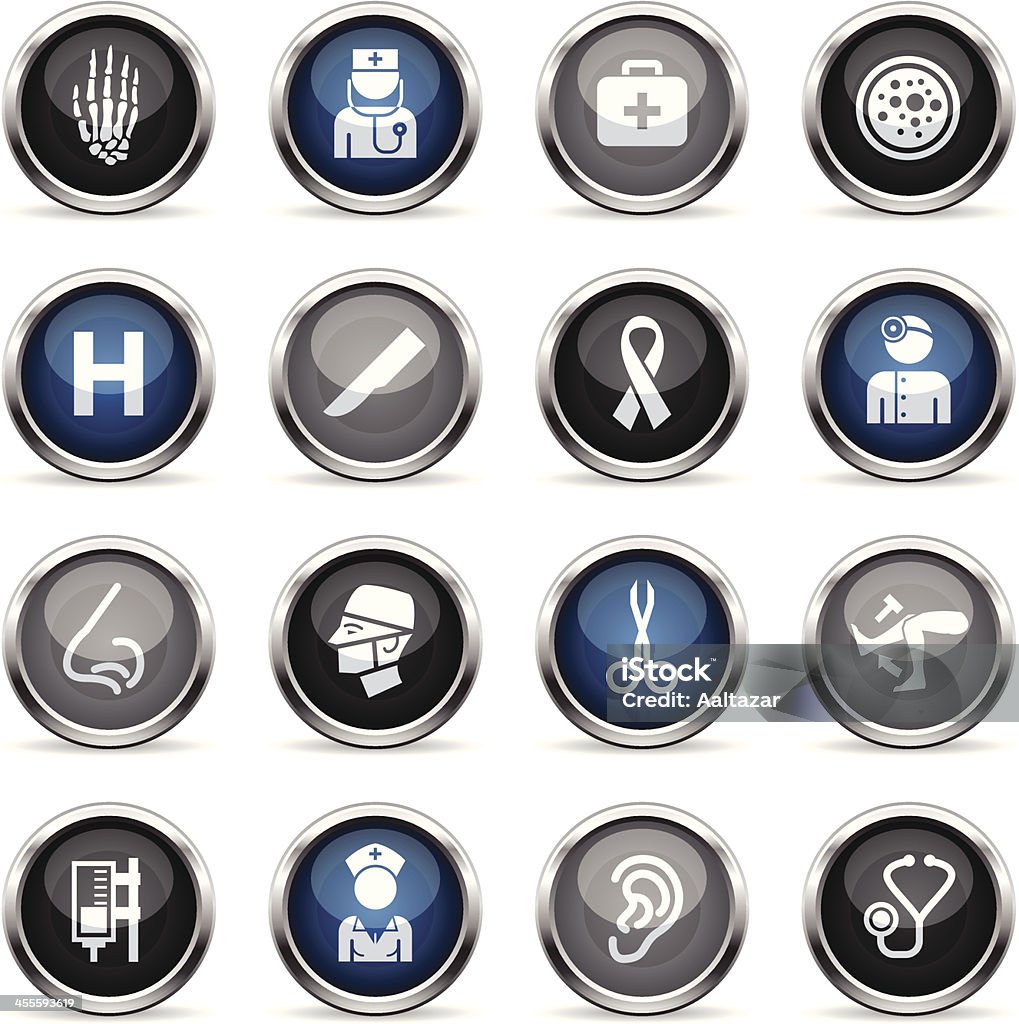 Supergloss Icons - Hospital Illustration of different hospital related icons. Abundance stock vector