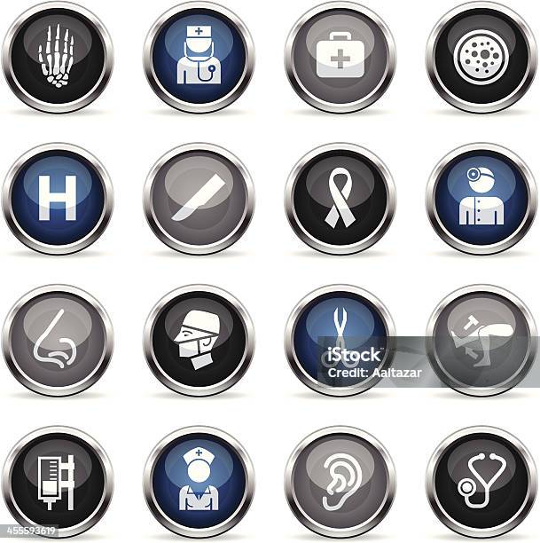 Supergloss Icons Hospital Stock Illustration - Download Image Now - Abundance, Anatomy, Biological Cell