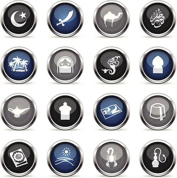 Vector illustration of Supergloss Icons - Arabian