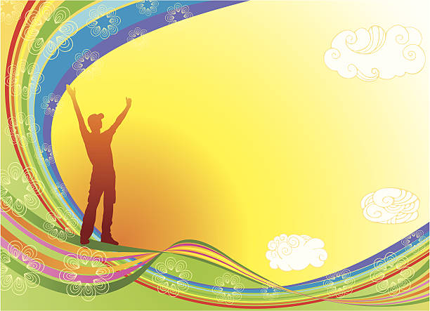 ilustrações de stock, clip art, desenhos animados e ícones de sol meditação - freedom praying spirituality silhouette