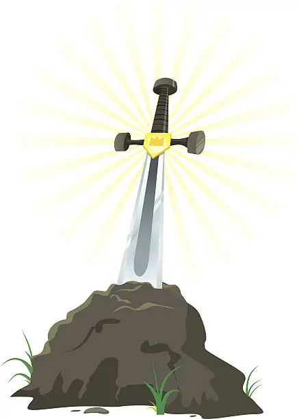Vector illustration of legendary sword