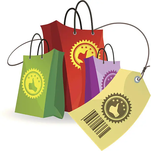 Vector illustration of Shopping Packages (Best choice)