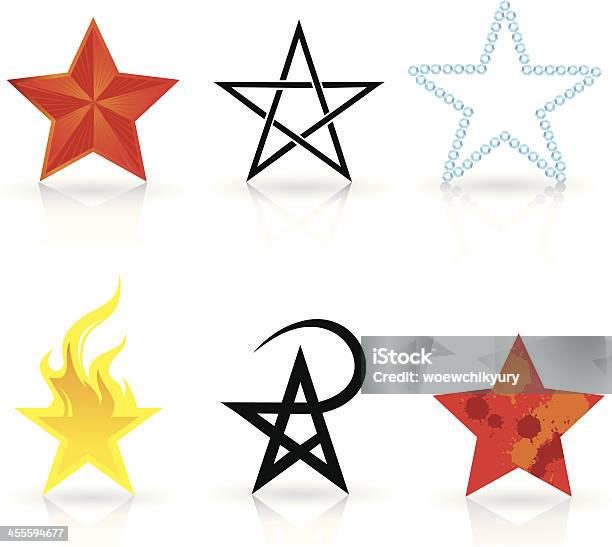 Stelle - Immagini vettoriali stock e altre immagini di A forma di stella - A forma di stella, Arti e mestieri, Diamante