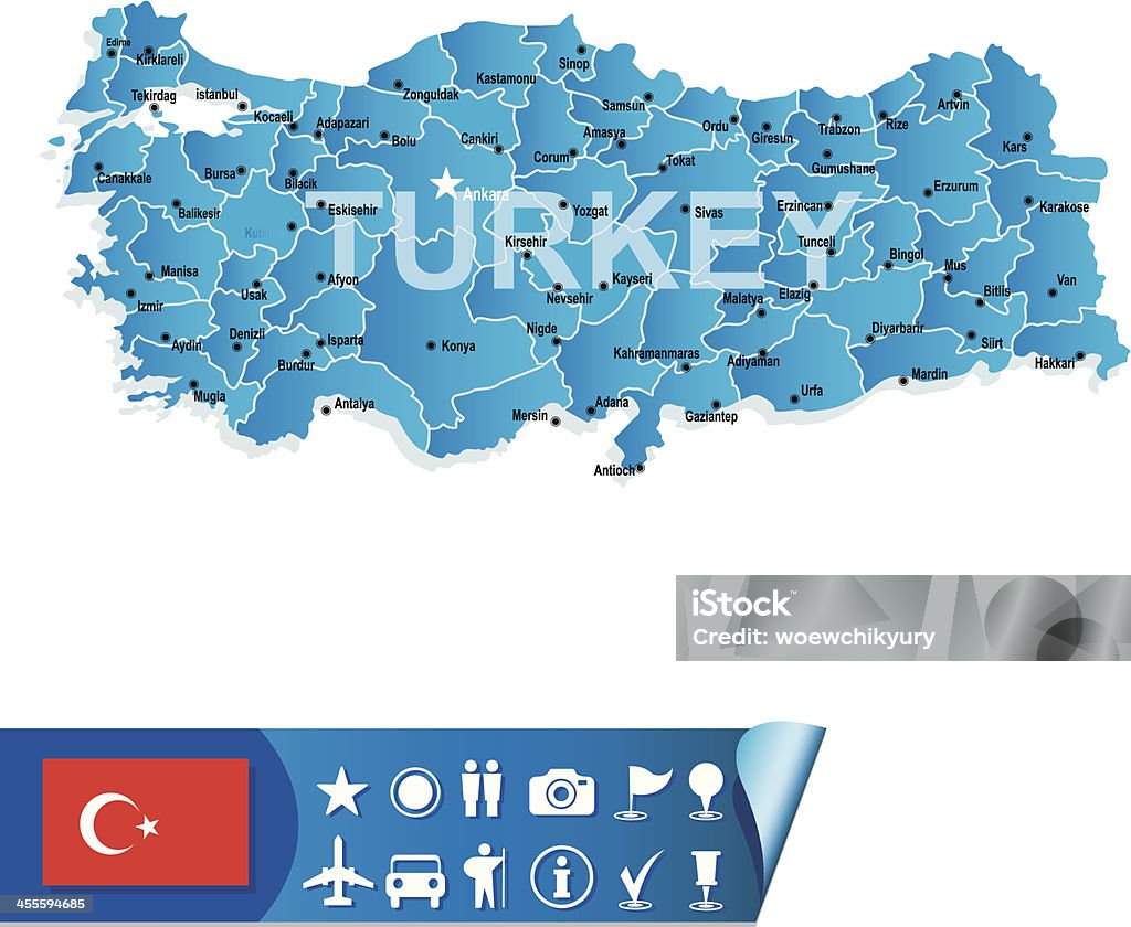 Турция карта - Векторная графика Векторная графика роялти-фри