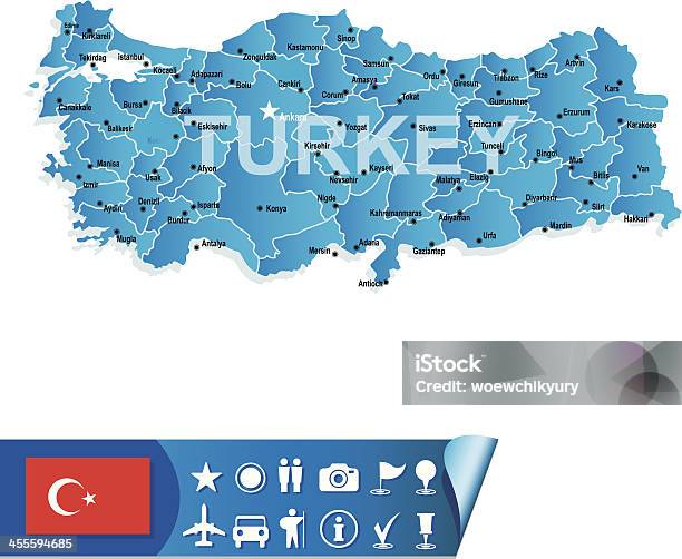 Турция Карта — стоковая векторная графика и другие изображения на тему Векторная графика - Векторная графика, Глобальная система связи, Глобальный
