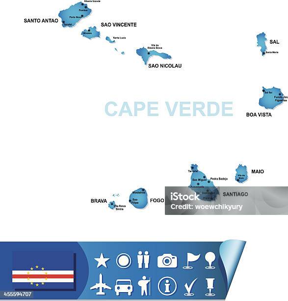 Кабоверде Векторная Карта — стоковая векторная графика и другие изображения на тему Кабо-Верде - Кабо-Верде, Карта, Африка