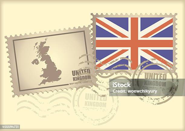 Znaczek Pocztowy Wielka Brytania - Stockowe grafiki wektorowe i więcej obrazów Kartka pocztowa - Kartka pocztowa, Zjednoczone Królestwo, Brudny