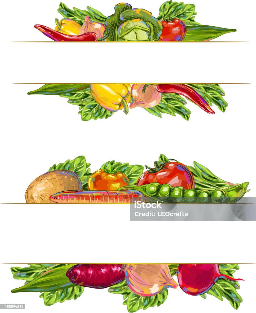 Verduras frescas banners - arte vectorial de Alimento libre de derechos