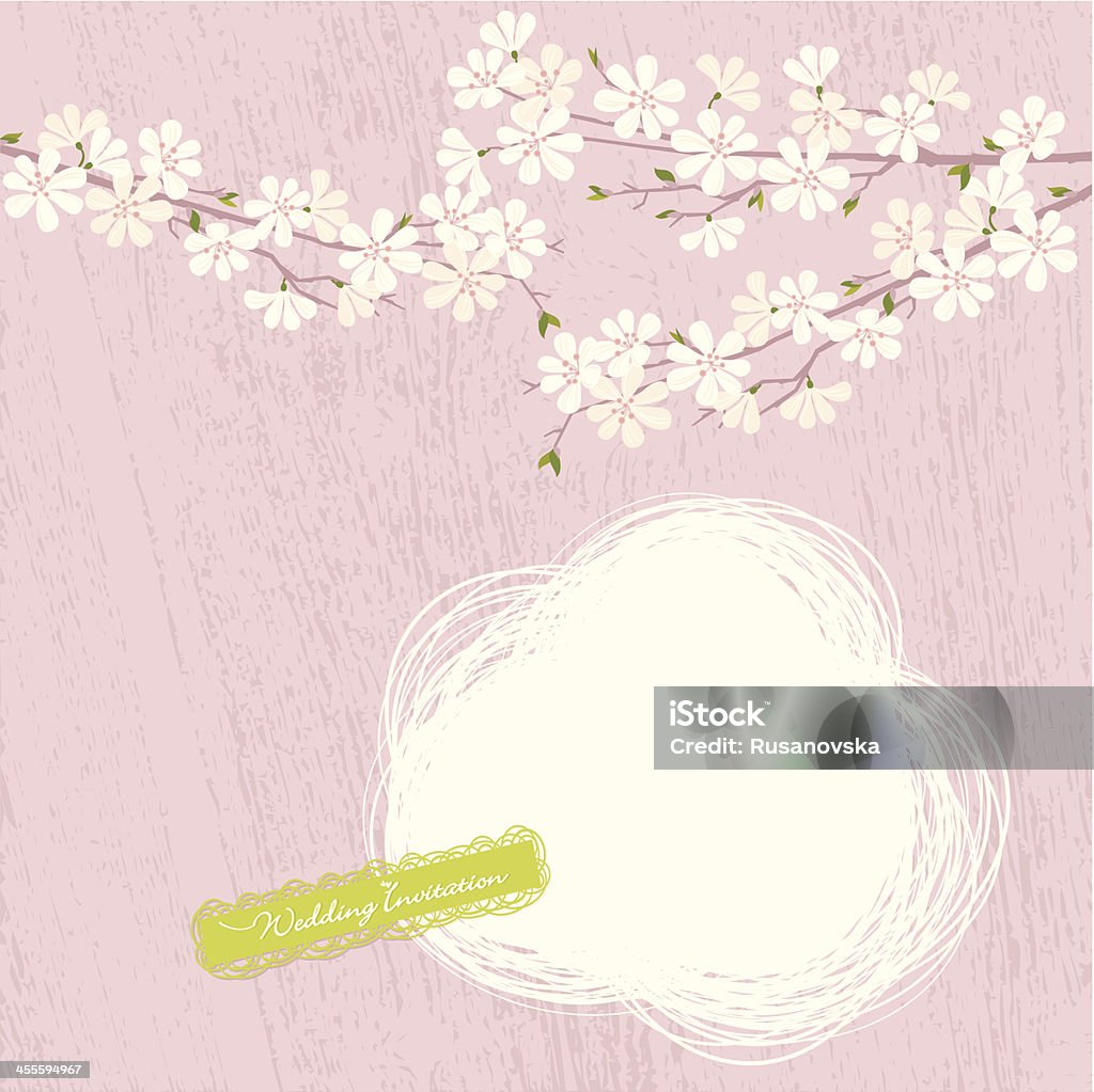 Fiore di ciliegio (matrimonio invito) - arte vettoriale royalty-free di Aiuola