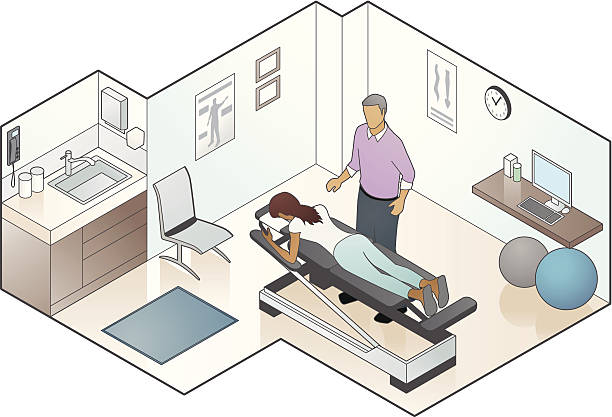 мануальный терапевт иллюстрация - human spine chiropractor three dimensional shape healthcare and medicine stock illustrations
