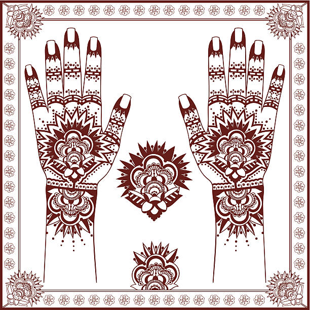 mehndi ます。 - hinduism henna tattoo tattoo human hand点のイラスト素材／クリップアート素材／マンガ素材／アイコン素材