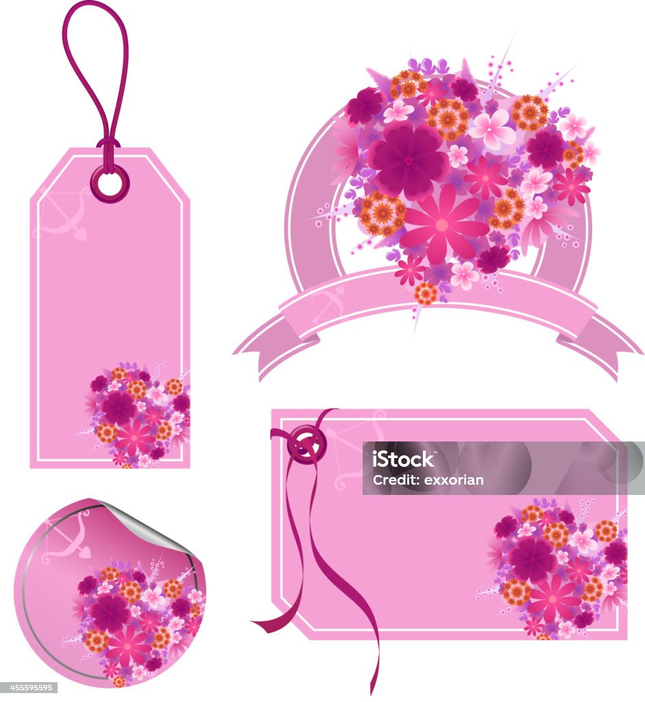 Flowers Price Tag Price tag, label, gift tag, badge and symbol Archery Bow stock vector