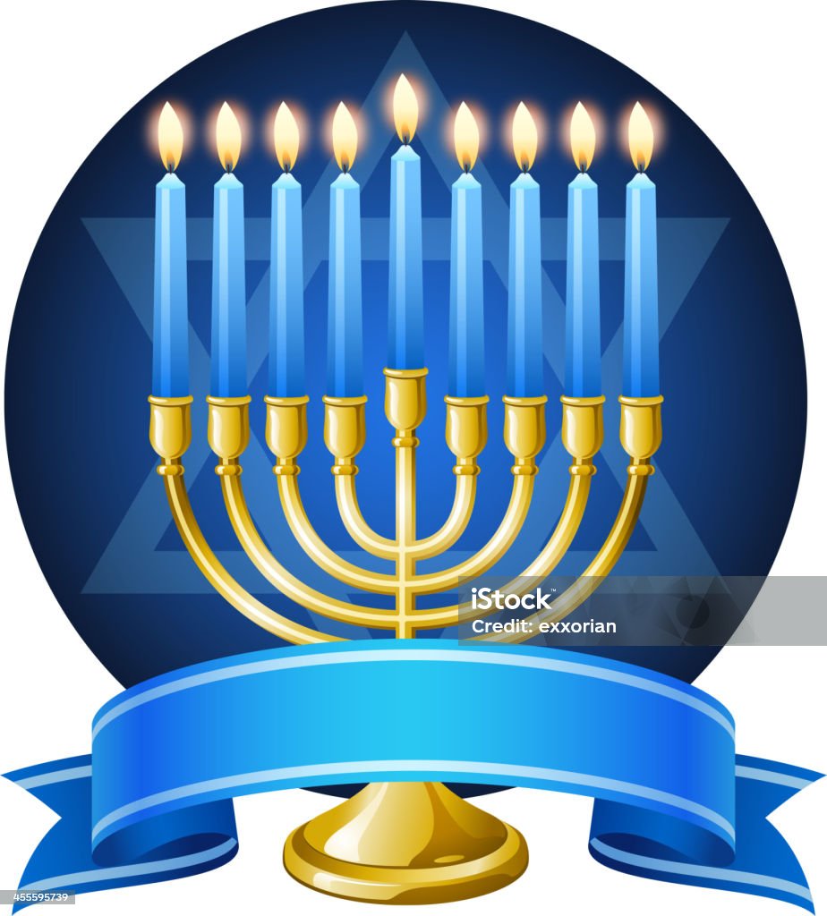 Símbolo de Candelabro Judeu Hanukkah - Royalty-free Hanukkah arte vetorial