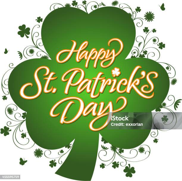 St Patricks Day Stock Illustration - Download Image Now - Clover, Calligraphy, Celebration