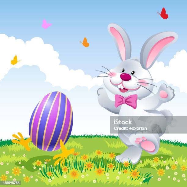 Easter Egg Hunt Bunny Stock Illustration - Download Image Now - Easter Bunny, Animal, Animal Egg