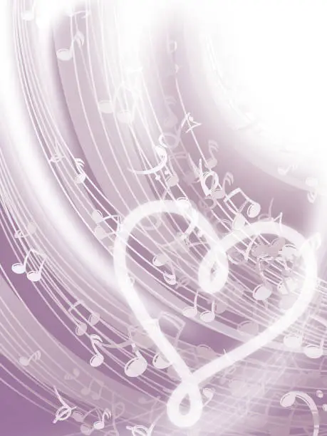 Vector illustration of Love Music Background