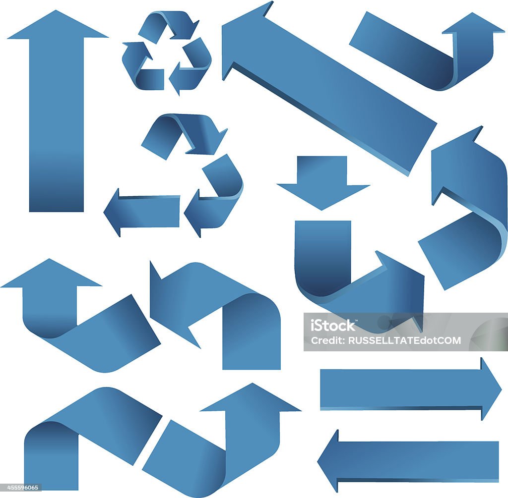 Blue Richtung Hinweise - Lizenzfrei Recyclingsymbol Vektorgrafik