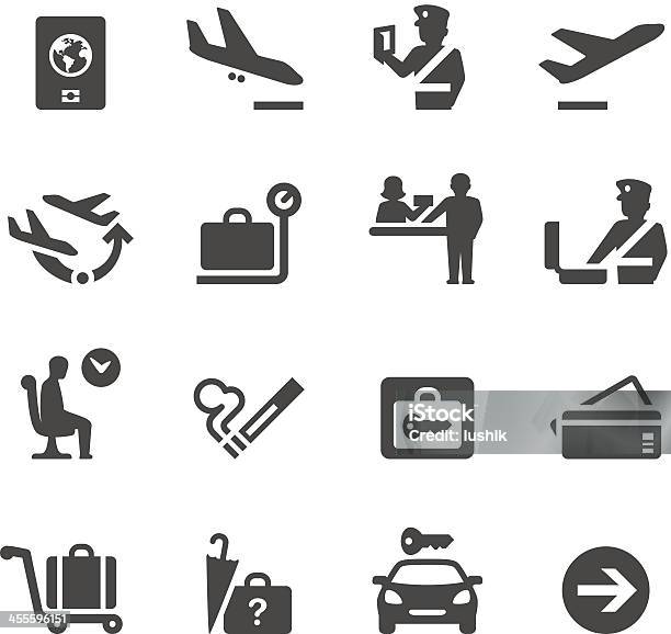 Аэропорт Mobico Значки — стоковая векторная графика и другие изображения на тему Иконка - Иконка, Таможня, Аэропорт