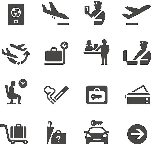 Vector illustration of Mobico icons — Airport