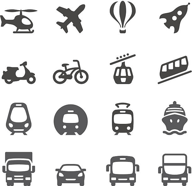 Mobico icons — Mode of Transport Mobico collection — Mode of Transport icons. tram stock illustrations